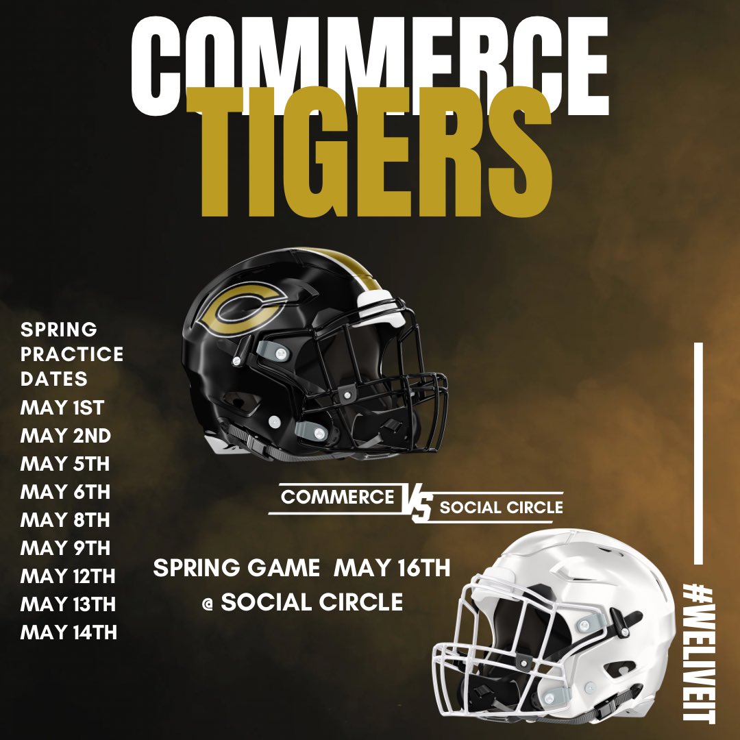 CommerceFBGa's tweet image. Spring practice is right around the corner. 
#weliveit