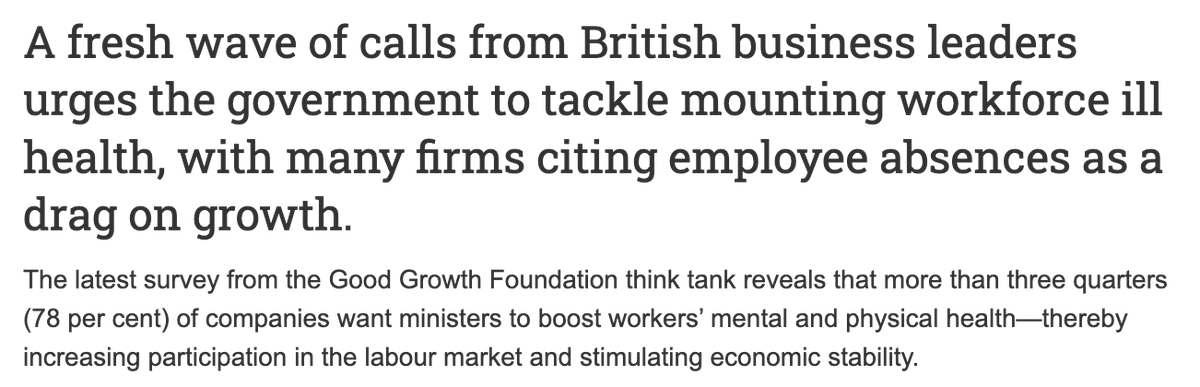 The UK's workforce inactivity crisis is holding businesses back - companies are calling for action.

Our research reveals that 78% of businesses want Gov support for workers' health.