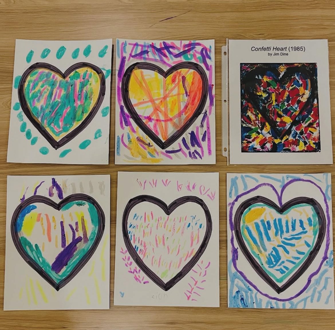 Children at @helpinghandhome enjoyed creating heart art in the spirit of Jim Dine's "8
Hearts" and his "Confetti Heart". Thank you to Molly Sherman and @stdavidshealthcare for helping these budding artists!
#MathGoggles #Math+Art=Fun #HelpingHandHome #jimdine #stdavidshealthcare