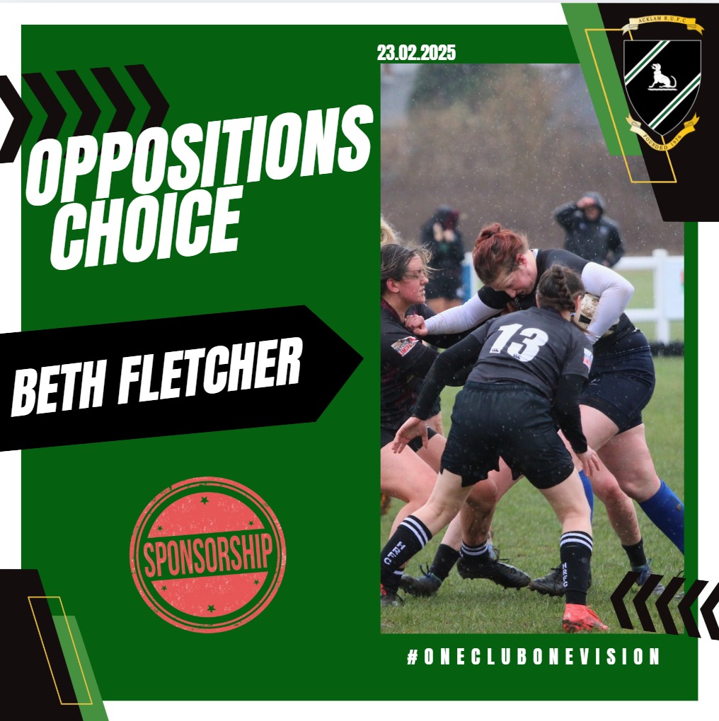 🎉 Player of the Match - 23.02.2025 🎉
Acklam Hurricanes VS Hartlepool Ladies

🏉 Forward of the Match: Chrissy Cooke
Available for Sponsorship

🏉 Back of the Match: Annabel McMahon
Sponsored by Sharon McMahon

🏉 Oppositions Choice: Beth Fletcher
Available for Sponsorship