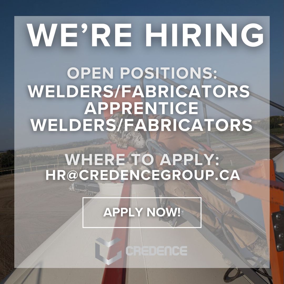 credence_ltd's tweet photo. We are looking for Welders/Fabricators, Apprentice Welders/Fabricators, or individuals with a strong welding &amp; fabricating aptitude or experience in similar fields. Travel is required as employees will provide services at client locations across the Prairie Provinces. https://t.co/GRqbvvCmHo