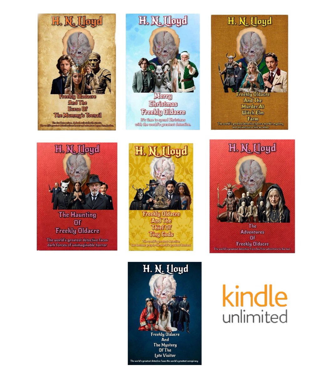 Before the new book comes out later this year catch up with the peculiar and exhilarating adventures of Freekly Oldacre.  Available from Amazon in paperback and ebook and free to read on Kindle Unlimited.
