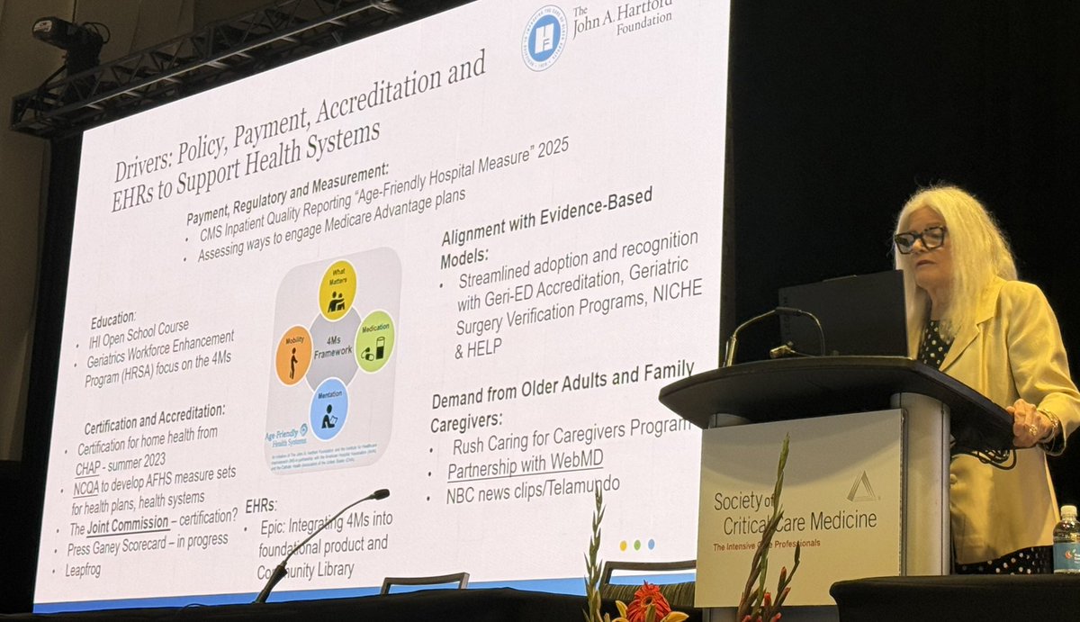 Snigdha Jain MD, MHS, ATSF (@snigdhajain89) on Twitter photo Dr. Terry Fulmer, President <a href="/johnahartford/">The John A. Hartford Foundation</a> starting the #GeriCC track programming <a href="/SCCM/">SCCM</a>
Working across systems & incentives to promote Age-Friendly HealthCare
<a href="/AmerGeriatrics/">American Geriatrics Society</a> <a href="/nlundebjerg/">Nancy Lundebjerg (she/her/hers)</a> <a href="/TheIHI/">Institute for Healthcare Improvement (IHI)</a>
#SCCM2025
<a href="/YaleGeriatrics/">Geriatrics at Yale</a> <a href="/YalePCCSM/">Yale PCCSM</a> <a href="/YaleMedicine/">Yale Medicine</a> Dr. Terry Fulmer, President <a href="/johnahartford/">The John A. Hartford Foundation</a> starting the #GeriCC track programming <a href="/SCCM/">SCCM</a>
Working across systems & incentives to promote Age-Friendly HealthCare
<a href="/AmerGeriatrics/">American Geriatrics Society</a> <a href="/nlundebjerg/">Nancy Lundebjerg (she/her/hers)</a> <a href="/TheIHI/">Institute for Healthcare Improvement (IHI)</a>
#SCCM2025
<a href="/YaleGeriatrics/">Geriatrics at Yale</a> <a href="/YalePCCSM/">Yale PCCSM</a> <a href="/YaleMedicine/">Yale Medicine</a>