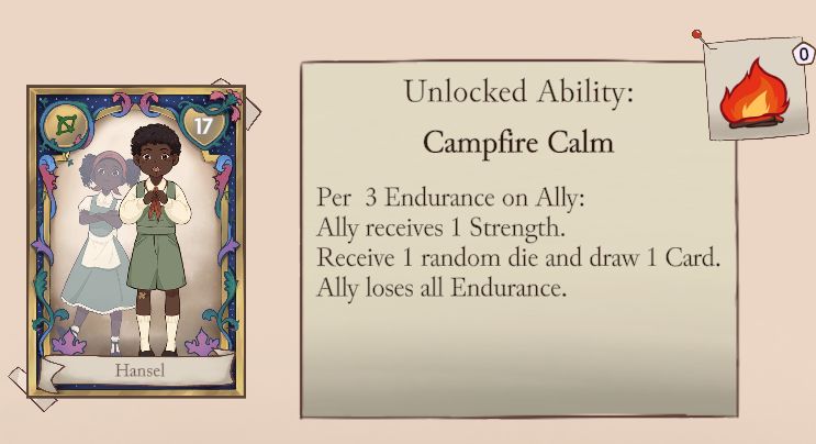 Resting at a campfire can unlock your character’s abilities! 

Different characters will unlock different abilities!