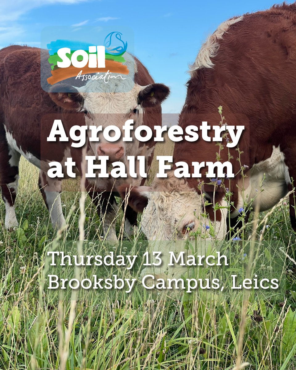Soil Association (@soilassociation) on Twitter photo Farmers & landowners
๐กCurious about #agroforestry on a mixed farm?
๐ฟWant to make the most of schemes like #BNG & #SFI?
Join us for a farm walk
๐ Hall Farm, Brooksby Campus, LE14 2LJ
๐
Thu 13 Mar, 10:30am-2pm
๐ eventbrite.co.uk/e/1219641212699
<a href="/SMBCollegeGroup/">SMB College Group</a> #agrocology Farmers & landowners
๐กCurious about #agroforestry on a mixed farm?
๐ฟWant to make the most of schemes like #BNG & #SFI?
Join us for a farm walk
๐ Hall Farm, Brooksby Campus, LE14 2LJ
๐
Thu 13 Mar, 10:30am-2pm
๐ eventbrite.co.uk/e/1219641212699
<a href="/SMBCollegeGroup/">SMB College Group</a> #agrocology