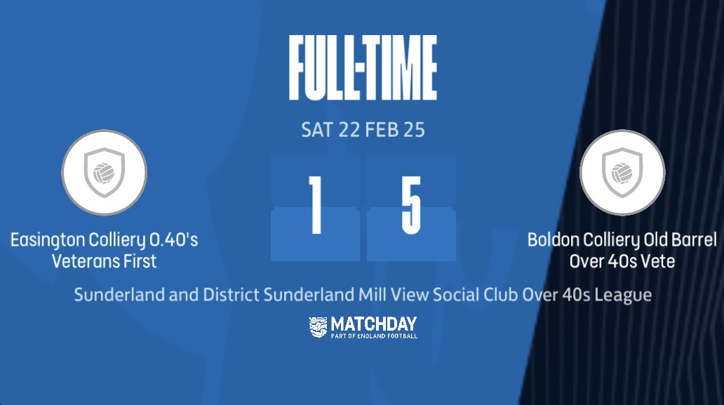 Solid performance on the road 💪🏻
Garry McCartney ⚽️⚽️
Anth Carter ⚽️
Graeme Wilkinson ⚽️
Scott Tooley ⚽️

POM 🏆 - Garry McCartney

Up next:

Ferryhill (A) KO 10:30
Dean Bank Recreation Ground, Ferryhill, DL17 8PS.