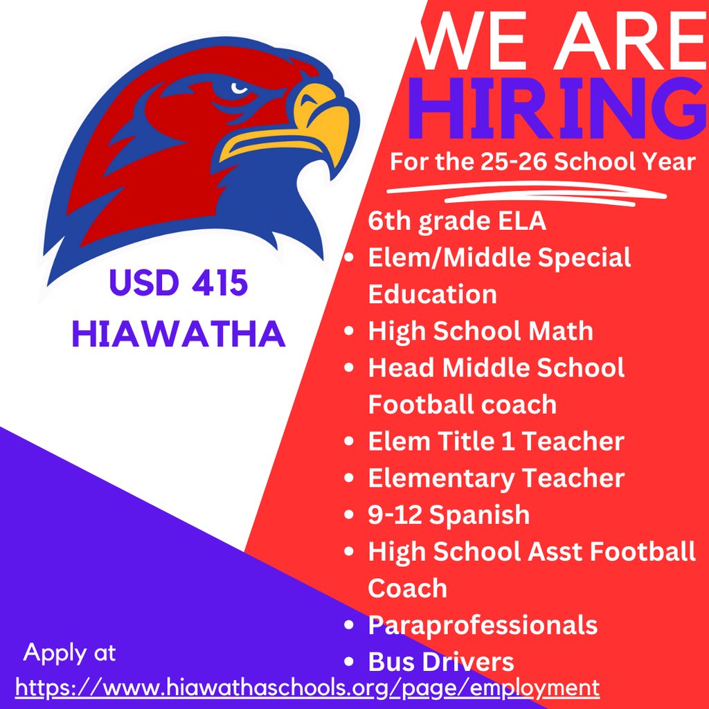 We are hiring for the 25-26 school year!