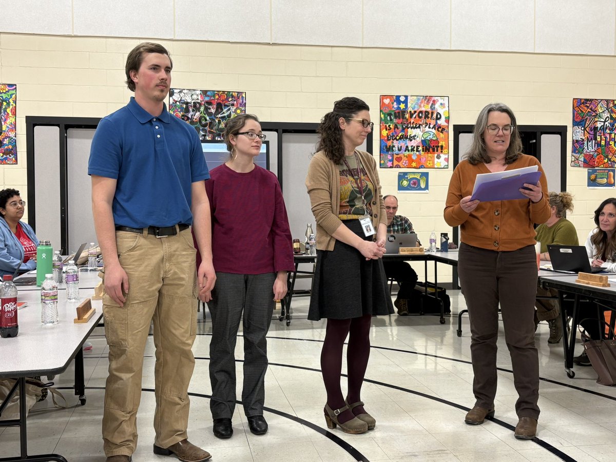 Our amazing Science Olympiad coaches were recognized at last nights board meeting.
