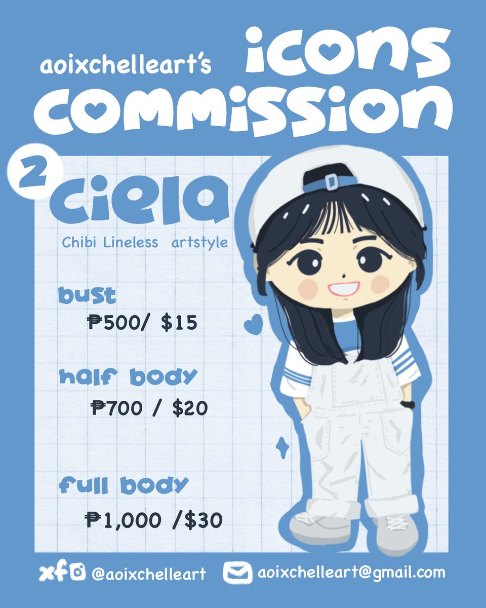aoixchelleart's tweet image. ART COMMISSIONS IS NOW OPEN! [UPDATED] 

Please send a dm for slot reservation/ inquiries 📩
Shares are very much appreciated. 💕

Thank you! 

#artcommissionsopen #artcommissionsopen #artph