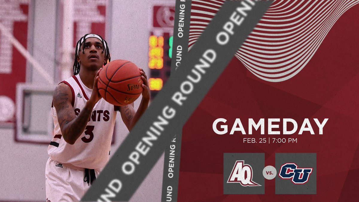 AQMensBBall's tweet photo. WHAC OPENING ROUND!!!
The Aquinas men's basketball team will be competing against the Cougars of Cleary in the Opening Round of the WHAC Conference Tournament. Tip off is set for 7:00 p.m. #SaintsMarchOn #AQYEAH https://t.co/exMVcuMgKq