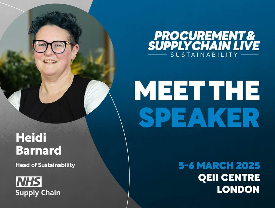 Supply Chain Digital (@supplychaind) on Twitter photo PSC LIVE: Sustainability is heading to London on 5–6 March. Gain exclusive insights from <a href="/NHSSupplyChain/">NHS Supply Chain</a>’s Heidi Barnard and industry experts on integrating #sustainability into #procurement. In-person and virtual tickets available – secure yours now: ow.ly/p4H850V5bIe PSC LIVE: Sustainability is heading to London on 5–6 March. Gain exclusive insights from <a href="/NHSSupplyChain/">NHS Supply Chain</a>’s Heidi Barnard and industry experts on integrating #sustainability into #procurement. In-person and virtual tickets available – secure yours now: ow.ly/p4H850V5bIe