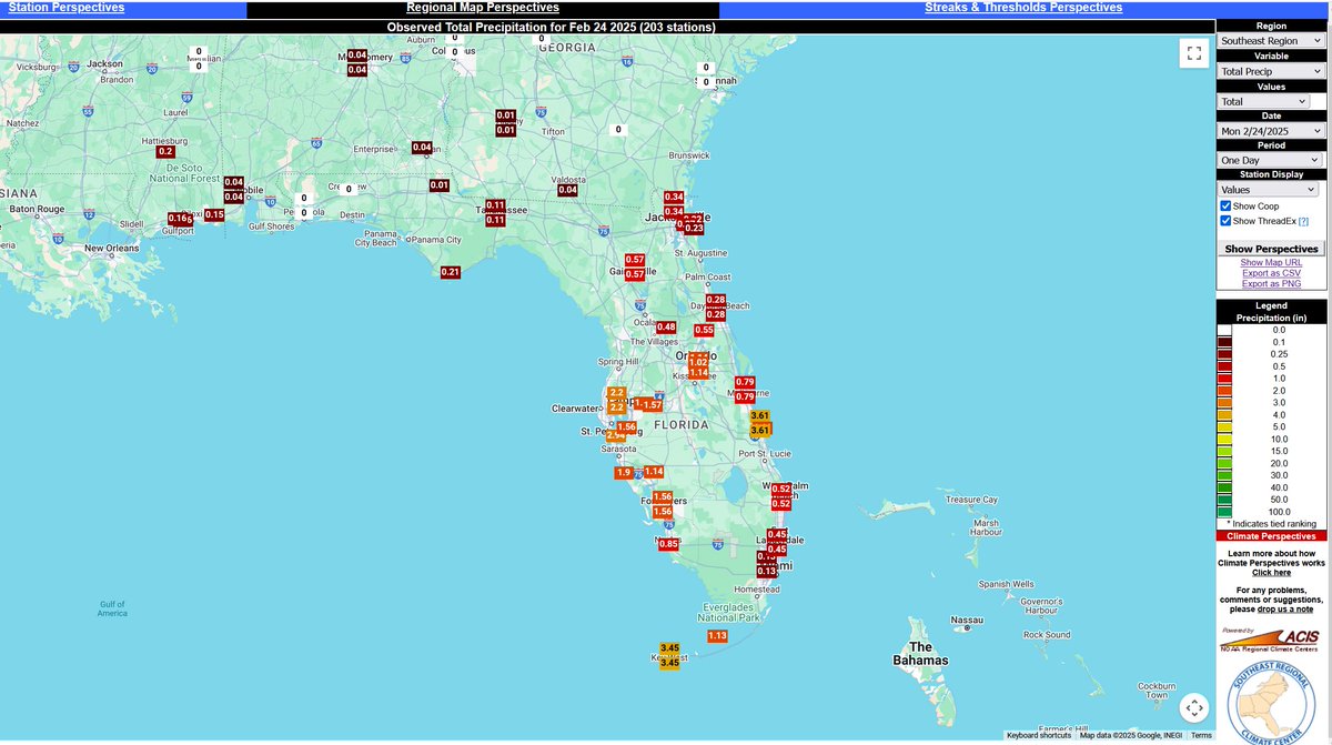 SERCC's tweet image. Impressive Rain Maker/Gulf Low across #Florida yesterday.. #CLIMPER @FLClimateCenter @NWSKeyWest @NWSMiami @NWSMelbourne @NWSTampaBay @wxmanvic 
sercc.oasis.unc.edu/Map.php?date=2…