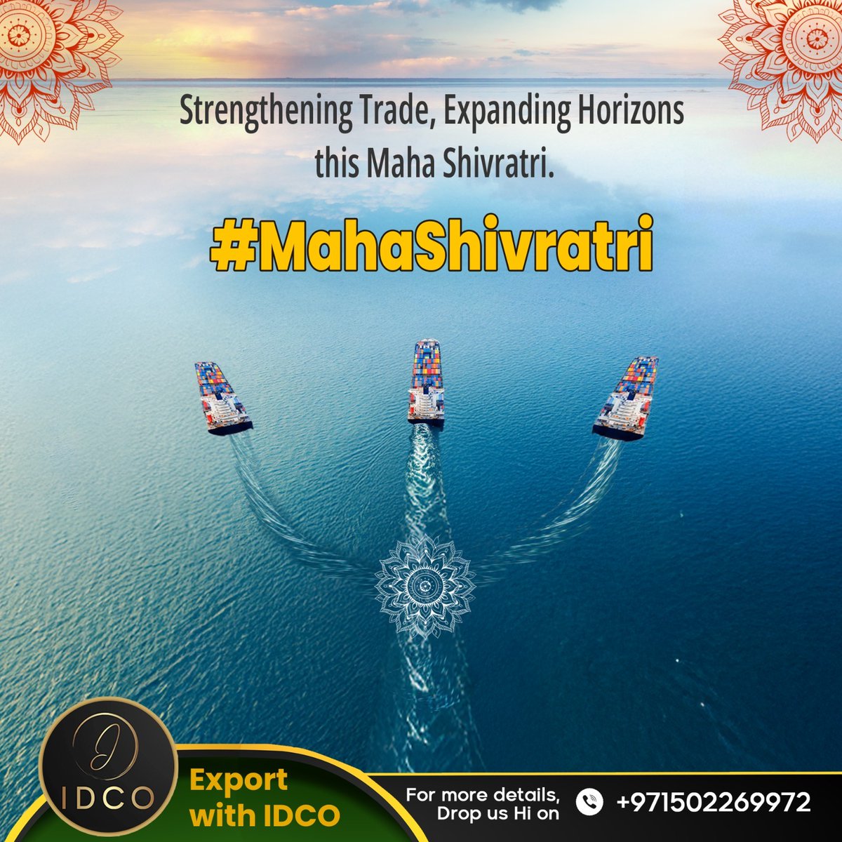 Boost your business and unlock new opportunities this Maha Shivratri!

#exports #mahashivratri #growth #prosperity #mahadev #blessings #IDCO