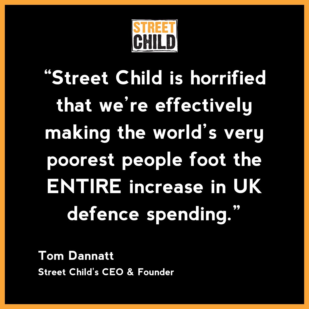 A response from Street Child's CEO &amp; Founder, Tom Dannatt, on the UK Government's announcement to cut the aid budget.