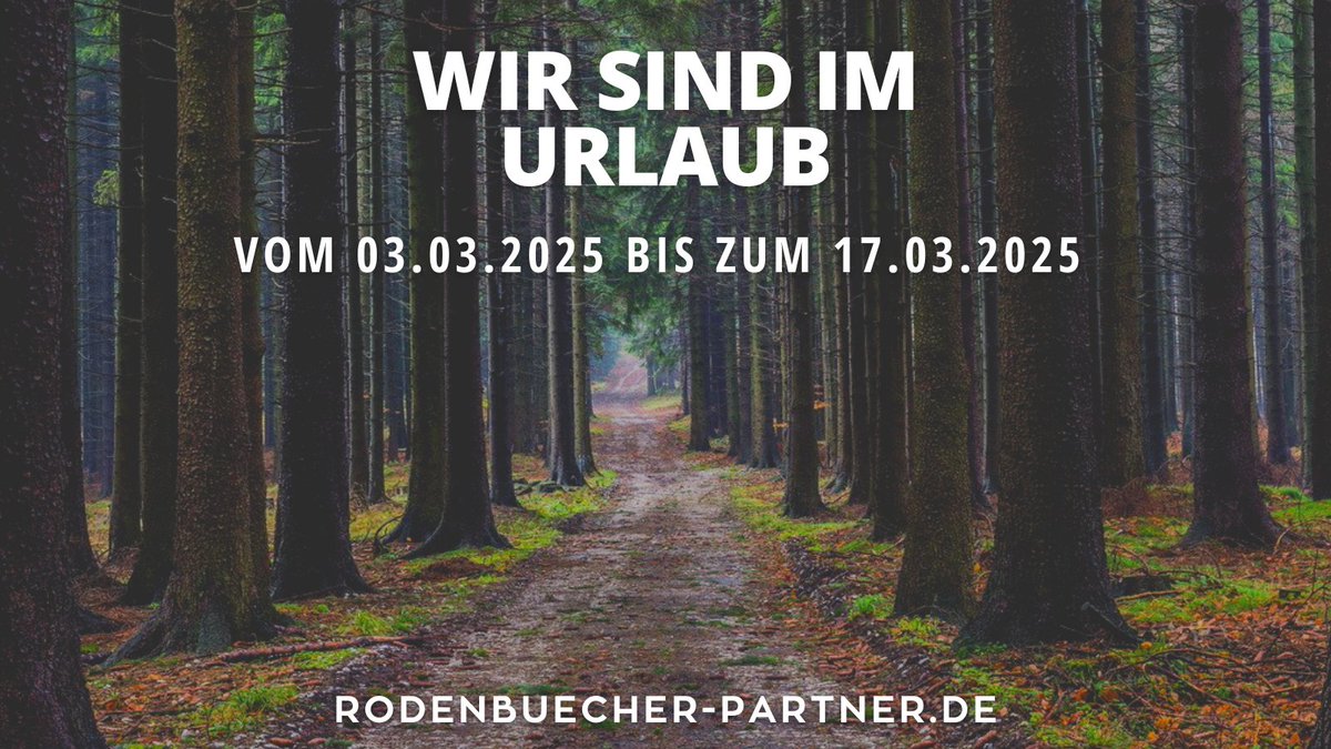 Sehr geehrte Kunden!
Sehr geehrte Vertriebspartner!

Wir sind im Urlaub.
Unser Maklerbüro ist vom 03.03.2025 bis zum 17.03.2025 geschlossen. In sehr dringenden Fällen können Sie uns per Mail erreichen.