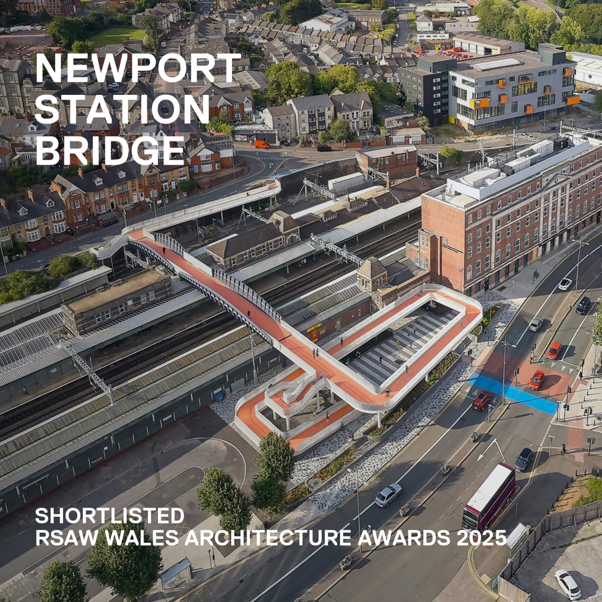 Newport Station Bridge has been #shortlisted, as one of five projects, for the RSAW Wales Architecture #Awards 2025 → architecture.com/knowledge-and-…