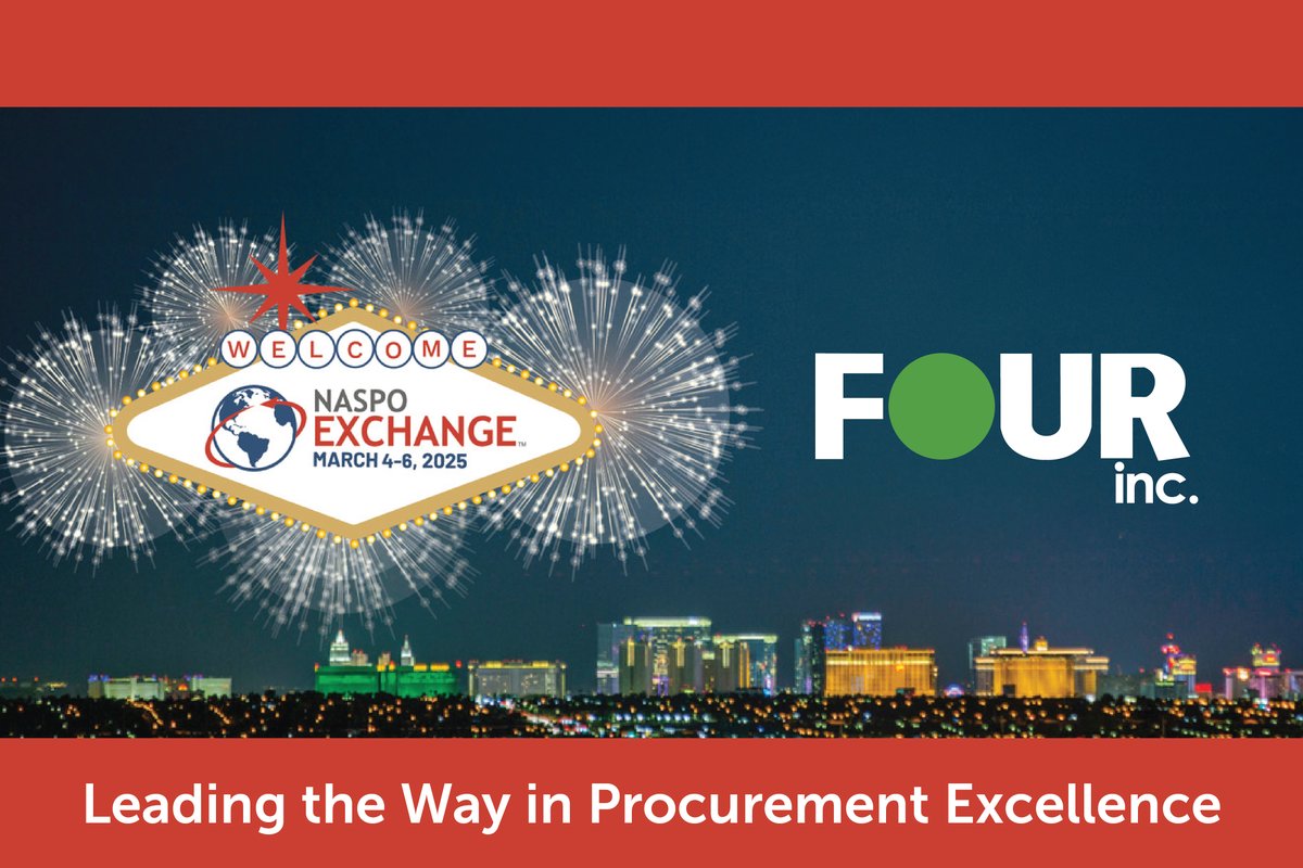 We're gearing up for #NASPOExchange2025! 🤩 Sarah Chittick and Chris Wilkinson can't wait to meet with procurement leaders and explore new opportunities. See you next week!

Access the full event agenda here: hubs.li/Q0389J1y0

#NASPOValuePoint #NASPO #FourInc