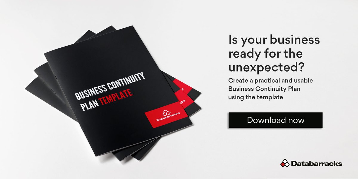 Less than half of organisations have an up-to-date BC Plan. Even if you have one in place, are you sure it covers everything?
Databarracks’ BC Plan Template provides you  with a framework to proactively improve your organisation’s resilience.
Download now: databarracks.com/resources/busi…