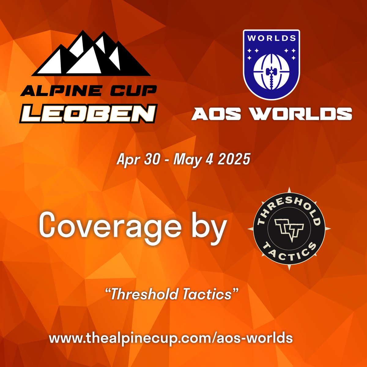This year we are excited to present  Threshold Tactics as our english speaking stream team! We are very pleased to have them onboard with their exceptional talented crew. #aosworlds25 #aos #ageofsigmar