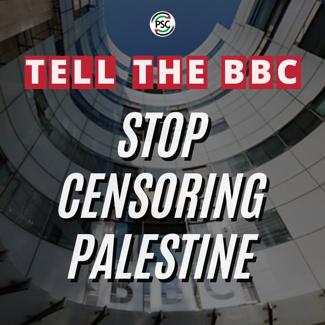 Palestine Solidarity Campaign (@pscupdates) on Twitter photo Last week the <a href="/BBC/">BBC</a> disgracefully removed the documentary “Gaza: How to Survive a Warzone” from its platform in another example of its dehumanisation of Palestinians.
Write to the Director General today to demand the BBC stops censoring Palestine: palestinecampaign.eaction.online/BBC-stop-censo…
(1/6) Last week the <a href="/BBC/">BBC</a> disgracefully removed the documentary “Gaza: How to Survive a Warzone” from its platform in another example of its dehumanisation of Palestinians.
Write to the Director General today to demand the BBC stops censoring Palestine: palestinecampaign.eaction.online/BBC-stop-censo…
(1/6)
