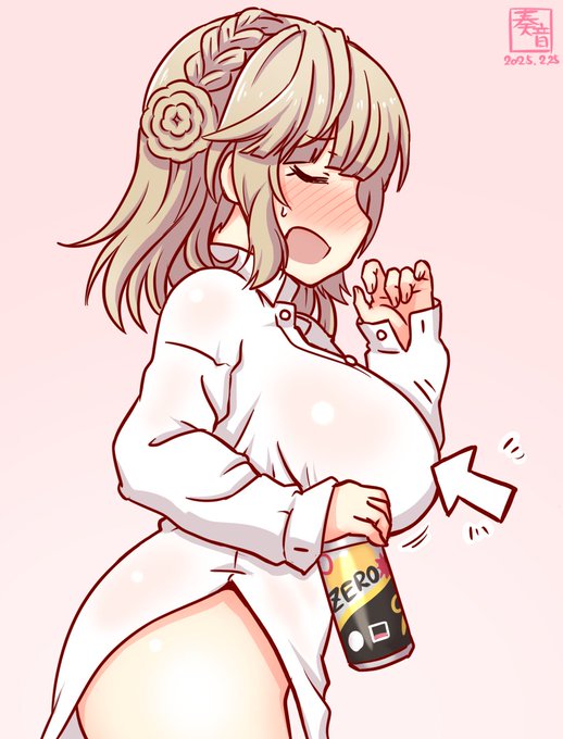 「少しだけうたれ弱いところもあるかしら…
 わかります?…きゃっ!?
  ち、違います…!!」

#艦これ版真剣お絵描き60分一本勝負_20250225
#レンジャー 