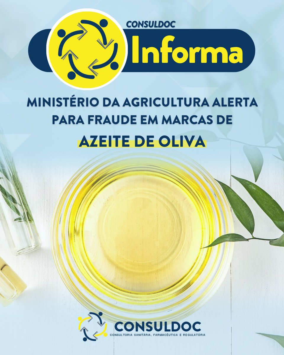 CONSULDOC's tweet image. 🚨O Mapa informa que os azeites DOMA e AZAPA (lote 2024) apresentaram inconsistências na composição, com cerca de 30,9 mil litros recolhidos violando padrões (IN 01/2012).
⚠Se você adquiriu esses produtos, exija a substituição. #Consuldoc #Mapa