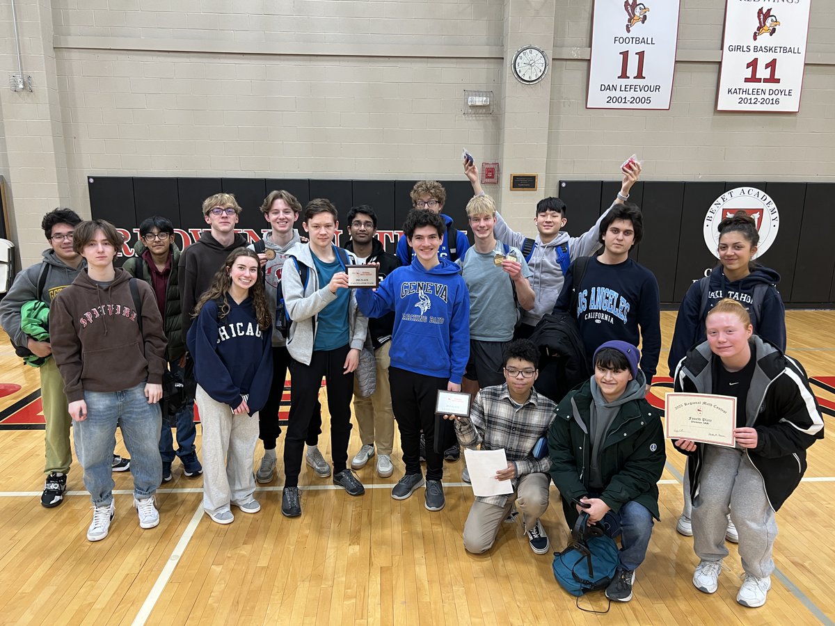 Geneva304's tweet photo. 🎉✨ CONGRATS to our GHS Mathletes who rocked the ICTM Regional contest at Benet Academy last Saturday. 🏅💪The team placed 4th overall! 🥳🌟 Let's celebrate their incredible achievement together! Way to go, Math Team – we’re so proud of you! 🙌📊 #Geneva304 #MissionPossible304 https://t.co/hdlATONxID