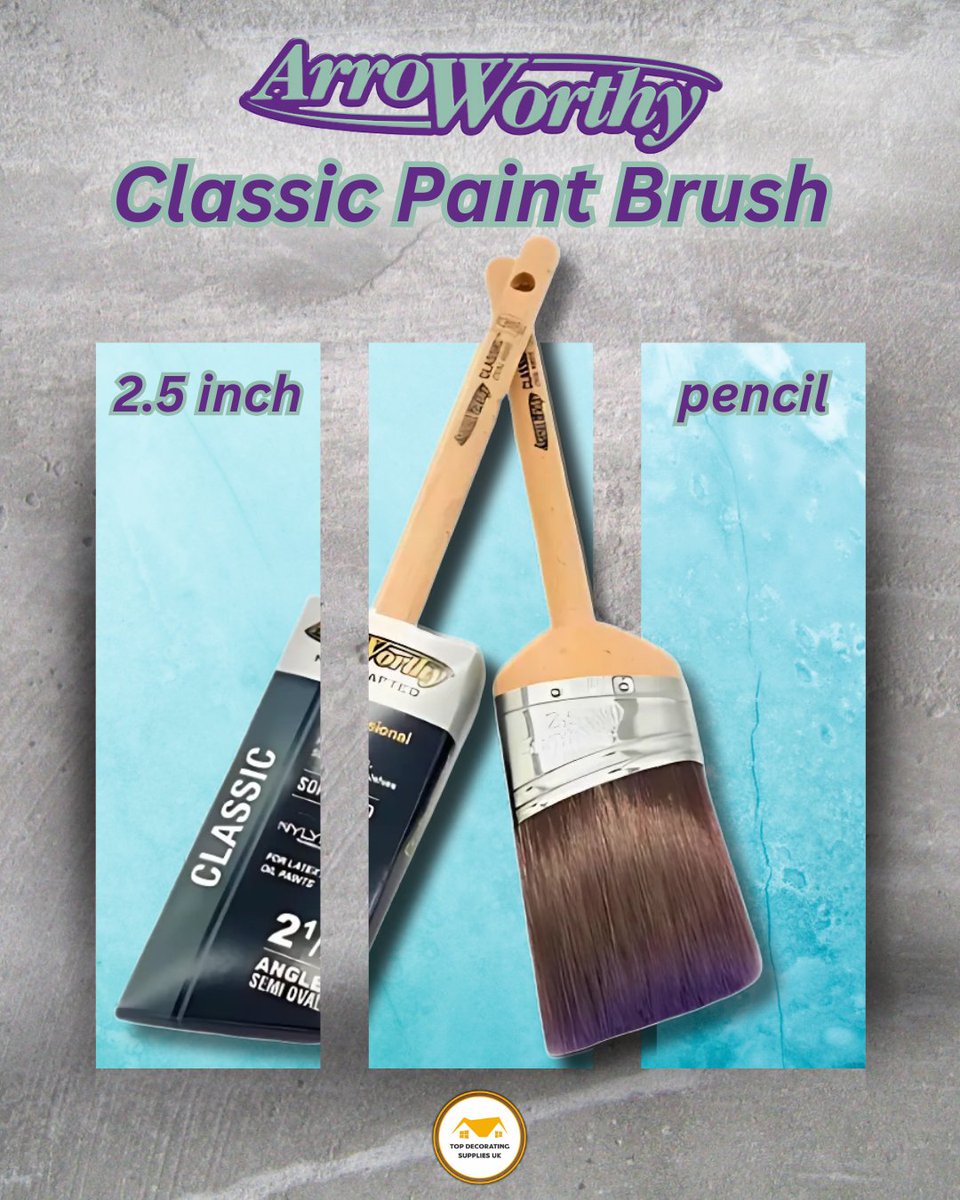 topdecoratinguk's tweet image. 🎨✨ Get the perfect stroke every time with the ArroWorthy Classic Paint Brush! 

🖌️ Smooth application
🔹 High-quality bristles
💯 Professional results

decoratingsupplies.org.uk

#PaintingPerfection #BrushItUp #ArroWorthy #DIYMagic #PainterLife