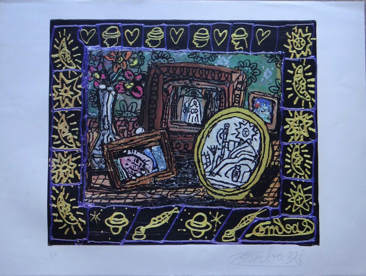 marieartcollec1's tweet photo. Robert Combas, original signed lithograph, Le mariage, 1998, free figuration, complex iconography, popular culture, the wedding #RobertCombas #artandwords #artistsforpeace #ArtCollectors #artonpaper #originalArt #InteriorDecoration
 https://t.co/MPZTod0PFr https://t.co/VHzXLo6BQg