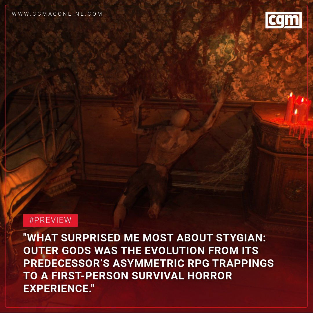 CGMagonline's tweet image. "What surprised me most about Stygian: Outer Gods was the evolution from its predecessor’s asymmetric RPG trappings to a first-person survival horror experience."
cgmagonline.com/articles/previ…
#SurvivalHorror #Stygian #StygianOuterGods