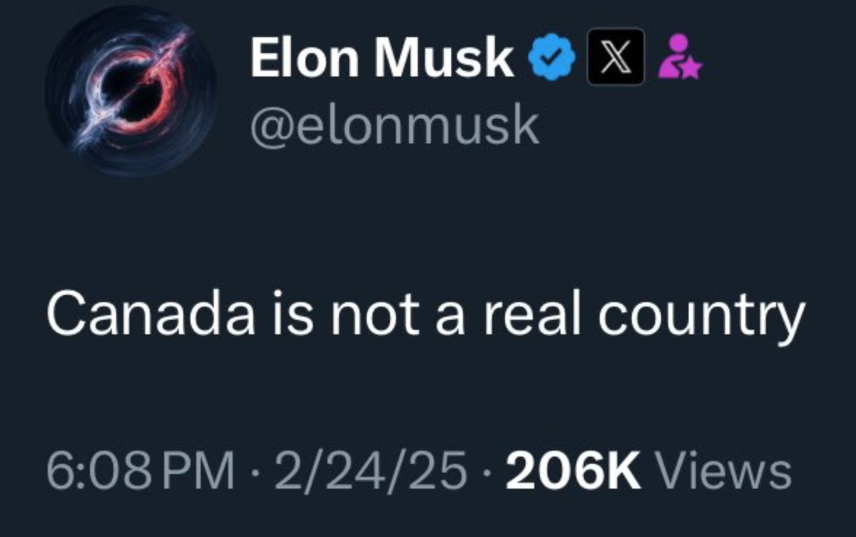 Softest Incel Ever. 

One petition to revoke his bought and paid for Canadian citizenship and Canada isn't a real country? 

Or he's still big mad that his abusive, NAZI-loving grandfather was arrested in Canada for holding NAZI rallies in Saskatchewan b4 fleeing to South Africa.