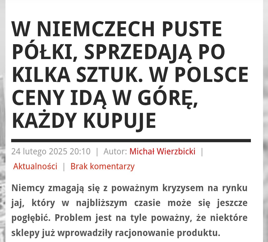 W stanach drożeją jaja, za to u nas jest super, nic nie drożeje, najważniejsze że PiS nie rządzi, pora na CSa.