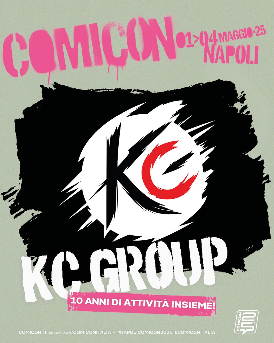 comiconitalia's tweet photo. Quest'anno 𝐜𝐞𝐥𝐞𝐛𝐫𝐢𝐚𝐦𝐨 𝟏𝟎 𝐚𝐧𝐧𝐢 di iniziative cosplay targate KC Group, il team che lavora instancabilmente dietro le quinte per far sì che ogni cosplayer si senta a casa!  

#KCGroup #CosplayAnniversary #comiconitalia #napolicomicon #napolicomicon2025 #comicon2025 https://t.co/C3m8sSKPYa