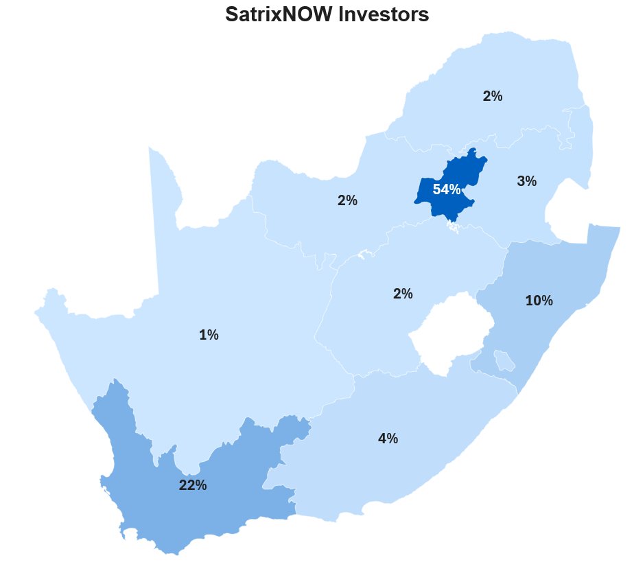 S_Nomoyi's tweet photo. One more! This is where the investors are based. Gauteng dominating, followed by the Western Cape and KZN. ๐
#SatrixNOW https://t.co/eaDCpF7Jqc