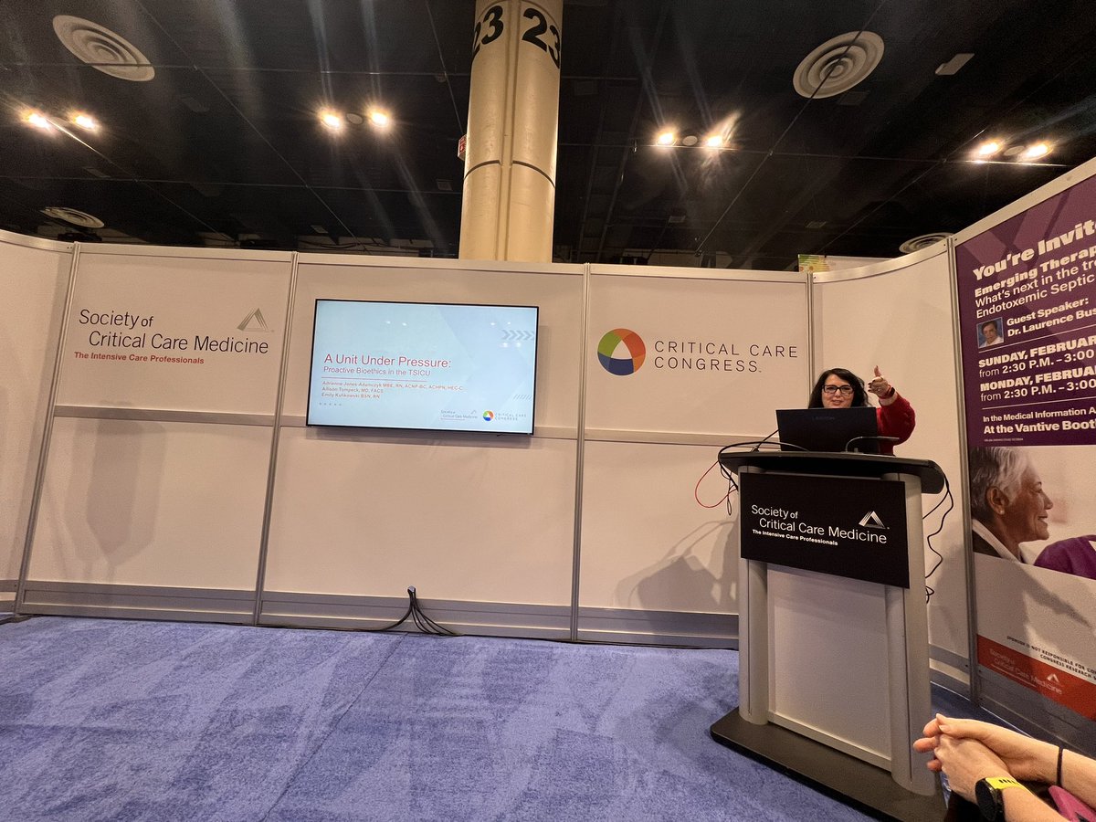 SCCM Surgery Section (@sccm_surgery) on Twitter photo Ethics screening for focused proactive intervention by a clinical ethicist decreases LOS in the TSICU! Embedding an ethicist in the ICU has secondary benefits for the entire team!!
<a href="/ATompeck/">Allison Tompeck</a> #SCCM2025 Ethics screening for focused proactive intervention by a clinical ethicist decreases LOS in the TSICU! Embedding an ethicist in the ICU has secondary benefits for the entire team!!
<a href="/ATompeck/">Allison Tompeck</a> #SCCM2025