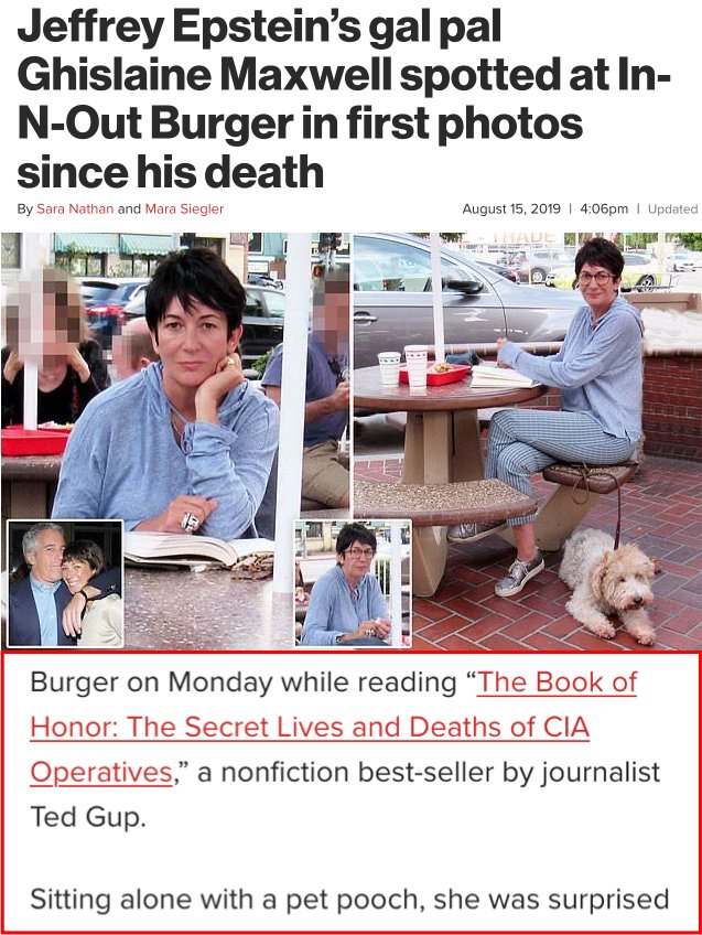 Ghislaine was in control because she held all the blackmail material.

It took FBI months to arrest her even though they knew where she was.

When she finally allowed herself to be photographed, she used a specific book and a dog to send a coded message to prepare her clone.