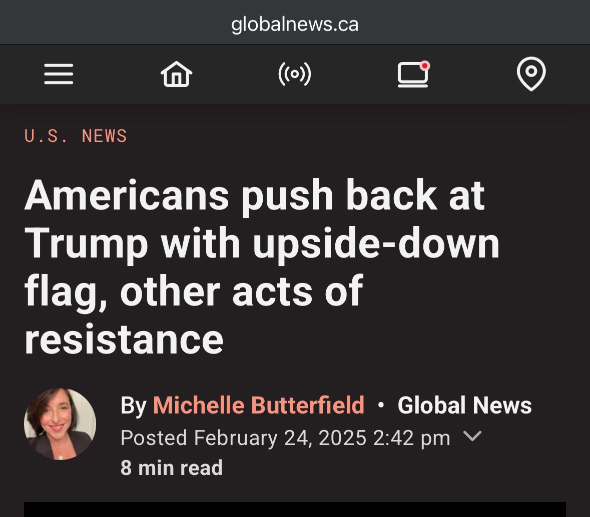So upside down flags are patriotic now?
