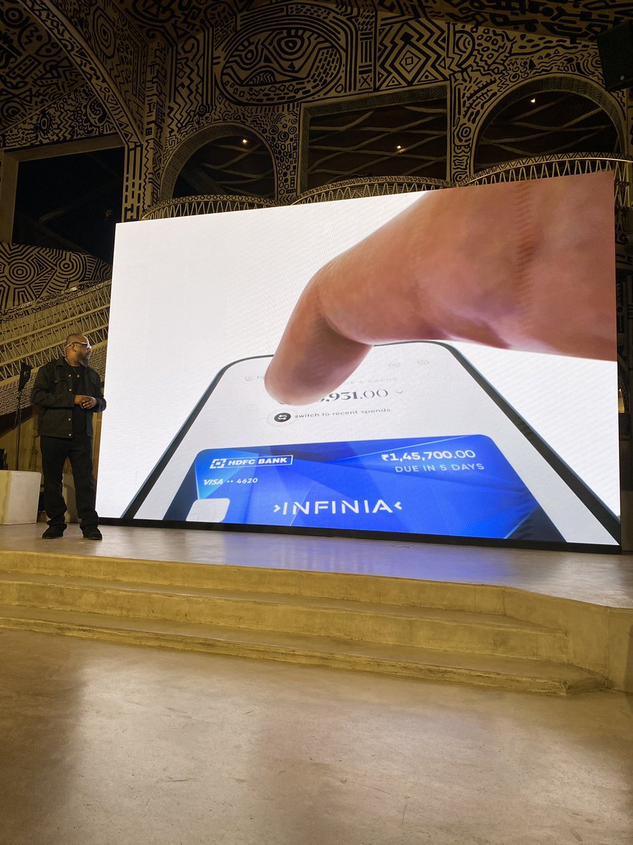 iSiddharthRaman's tweet image. CRED pulled off a cool Apple-style event. What’s new? All in pics, in text sometime.
I was hoping for a card, that, I wish happens someday.
