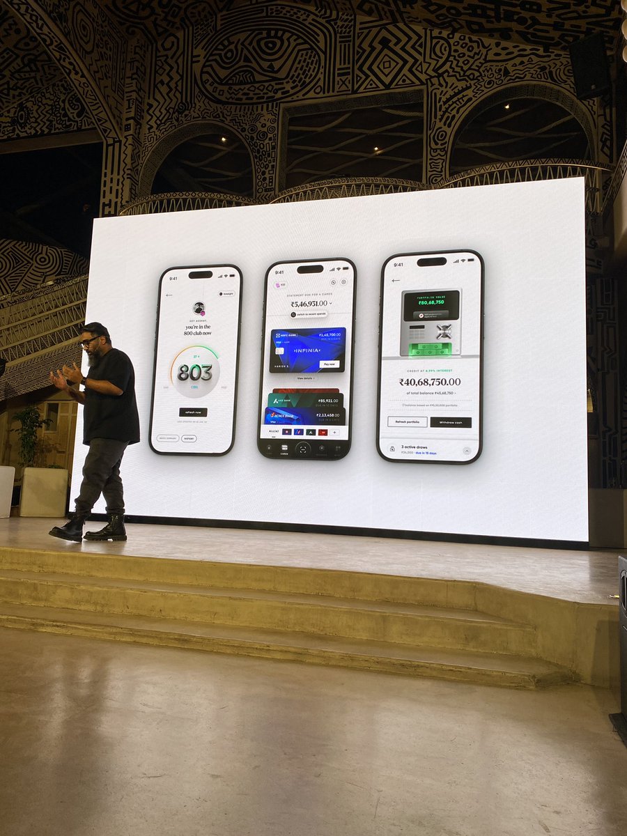 iSiddharthRaman's tweet image. CRED pulled off a cool Apple-style event. What’s new? All in pics, in text sometime.
I was hoping for a card, that, I wish happens someday.