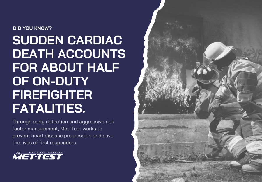 myMetTest's tweet photo. With early detection, aggressive risk factor management and personalized exercise therapy, Met-Test enables departments to prioritize fire fighter health.

What could Met-Test do for your department? https://t.co/UM4MwS4orK