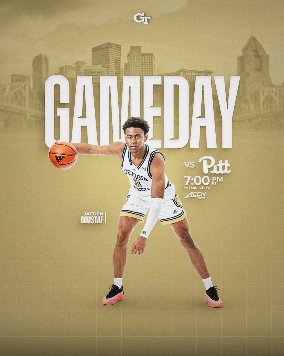 Georgia Tech Menโs Basketball (@gtmbb) on Twitter photo More road hoops
๐ Pitt
๐๏ธ Petersen Events Center
โฐ 7:00 PM
๐บ <a href="/accnetwork/">ACC Network</a>
๐ป <a href="/680TheFan/">680 The Fan</a> / 93.7 FM
#StingEm ๐ More road hoops
๐ Pitt
๐๏ธ Petersen Events Center
โฐ 7:00 PM
๐บ <a href="/accnetwork/">ACC Network</a>
๐ป <a href="/680TheFan/">680 The Fan</a> / 93.7 FM
#StingEm ๐