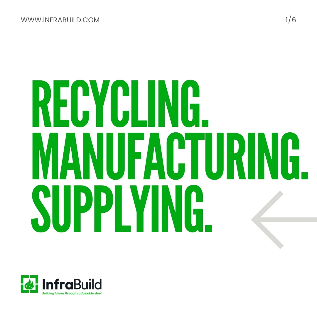 InfraBuild_Aust's tweet photo. From scrap to steel, we manufacture and supply long steel products across Australia. Reinforcing bar, mesh, tubular sections, merchant bar, and wire products—made for construction and industry.
Swipe through to see what we do. ➡️
#weareinfrabuild #steel #longsteel https://t.co/hWWzl5omzG