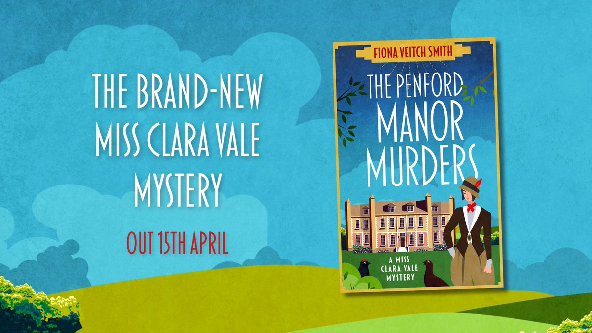 Embla Books (@emblabooks) on Twitter photo It's open season at Penford Manor - and someone has murder in their sights...👀
Miss Clara Vale returns in 'The Penford Manor Murders' by <a href="/FionaVeitchSmit/">Fiona Veitch Smith</a> on 15th April!
Pre-order now in #eBook, #audiobook and #paperback It's open season at Penford Manor - and someone has murder in their sights...👀
Miss Clara Vale returns in 'The Penford Manor Murders' by <a href="/FionaVeitchSmit/">Fiona Veitch Smith</a> on 15th April!
Pre-order now in #eBook, #audiobook and #paperback
