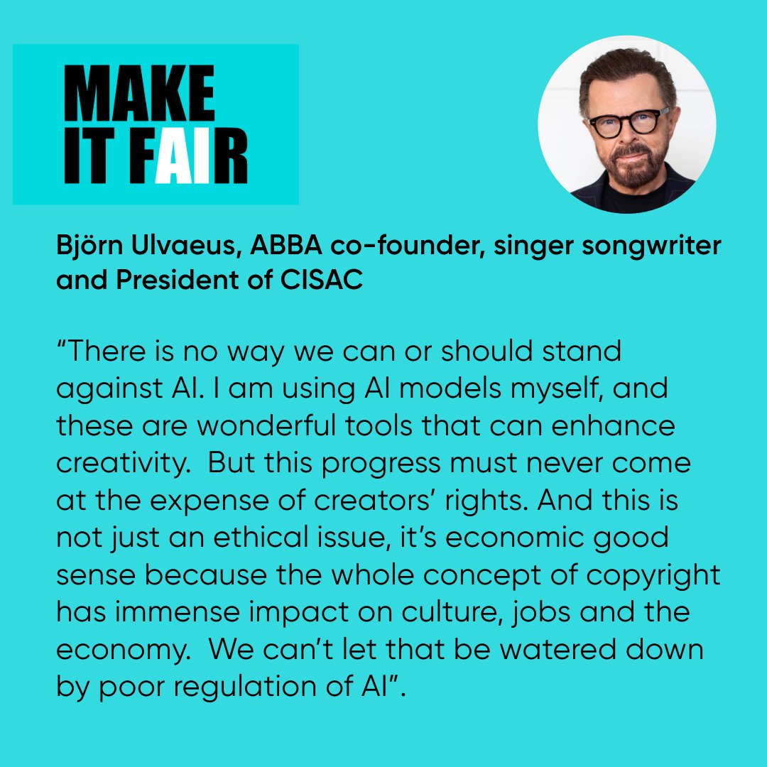 As we continue to campaign for a fair AI ecosystem that protects the value of human creativity, we stand united with the creative sectors to support the #MakeItFair campaign.

Make your voice heard, write to your MP today to give your thoughts on how generative AI companies use