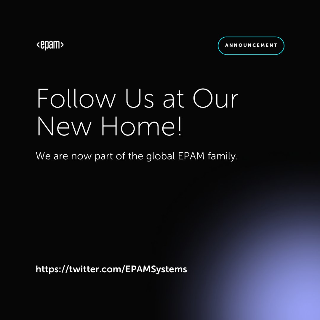 We’ve moved. Please follow us at <a href="/EPAMSystems/">EPAM Systems</a> to stay in touch and keep up with our announcements, insights and employee stories.