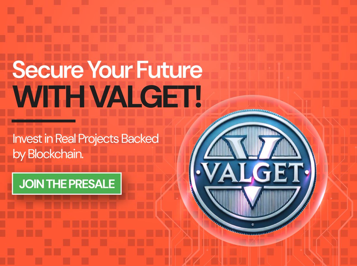 VALGET_PROJECT's tweet image. THE OPPORTUNITY YOU CAN’T AFFORD TO MISS!
$40,000 ALREADY RAISED
valget-project.com
Time is running out, and every day counts. Don’t miss this unique chance to join ValGet and be part of a new era of secure and innovative investment.

Why join ValGet today?

A project that…