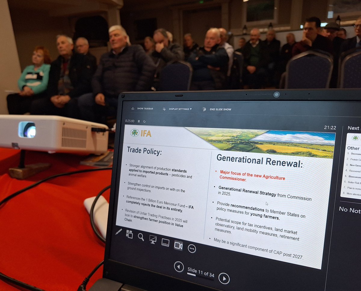 Mayo IFA AGM addressed by <a href="/AliceDoyleIFA/">Alice</a> hears of the political upheaval on the word stage and its likely impact on agriculture across Europe. The importance  of stable governments and key farming lobbyists like <a href="/IFAmedia/">Irish Farmers' Association</a> <a href="/thecontel/">Connaught Telegraph</a> <a href="/WesternPeople/">Western People</a> <a href="/themayonews/">The Mayo News</a> M Biggins honoured.