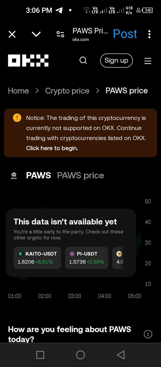 muhamma25505731's tweet image. #Pawsupdate 
#PAWSairdrop 
Paws coming on okx