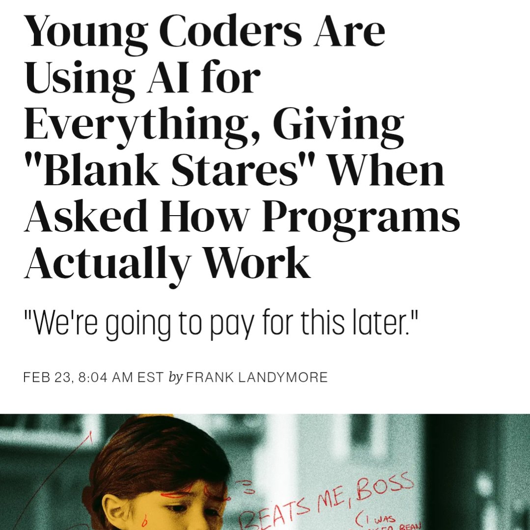 alxfazio's tweet image. zoomers can&apos;t program anymore. 
can you remember the last time you didn’t vibe code?