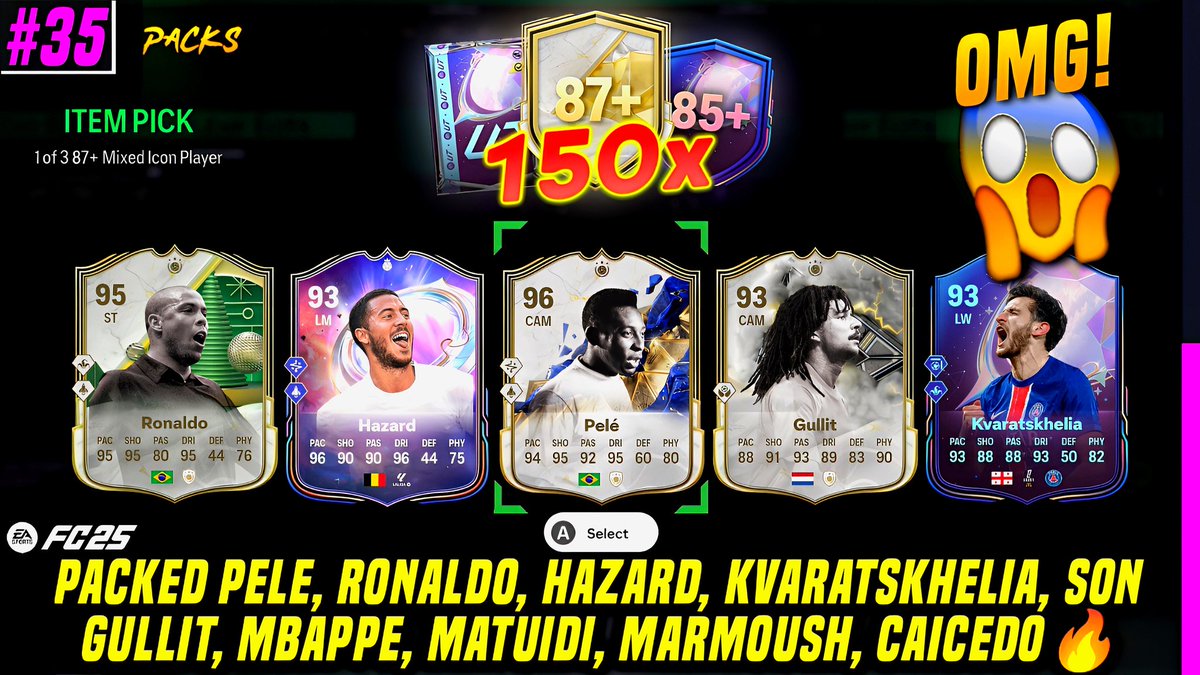 FunzHD's tweet image. OMG! PACKED TOTY PELE, RONALDO, SON, HAZARD, KHAVATSKHELIA, MBAPPE, MATUIDI, MARMOUSH, TCHOUAMENI - OPENING 150x 87+ ICON PICKS &amp;amp; 91+ FANTASY PACKS | FC25 #35 🔥
youtu.be/sBUrYH3kQIQ